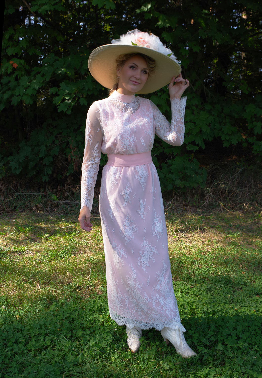 Cordelia Chantilly Lace Edwardian Dress on sale