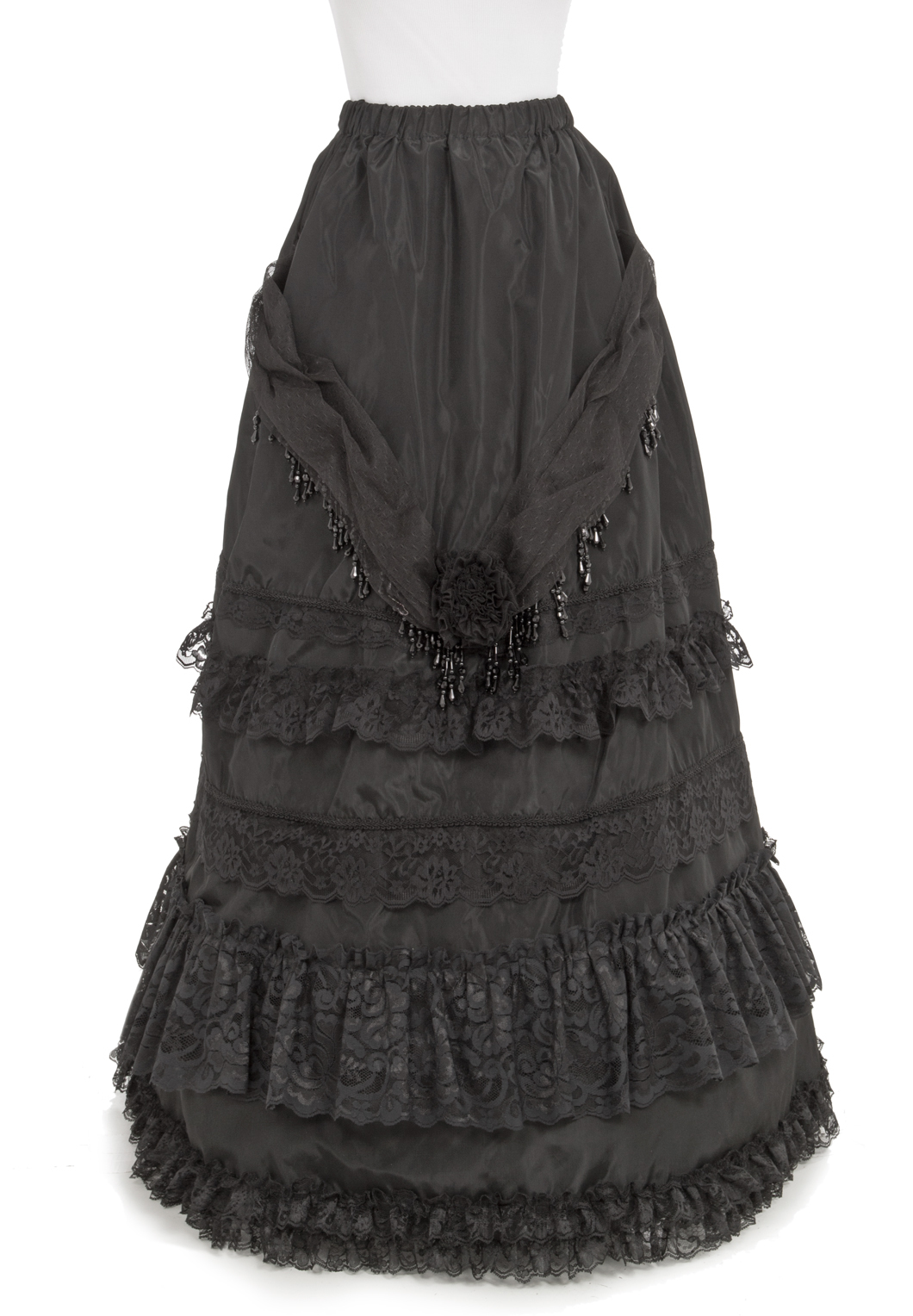 Decorated Lace and Beads Victorian Skirt on sale