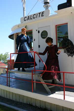 Victorian ladies on the tugboat