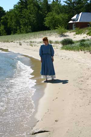 Calico set on the beach