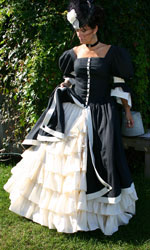 Black and Cream Victorian ball gown