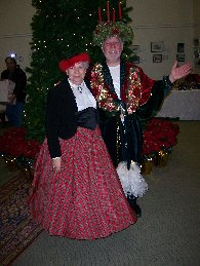 Eleanor in Victorian Christmas outfit